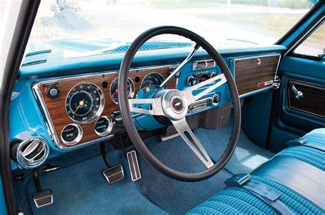 Finished custom interior in a classic Chevy C10